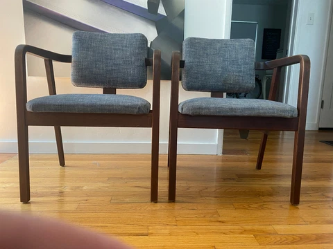 2 Vintage George Nelson Herman Miller Arm CHAIRS Mid Century Dining Cover