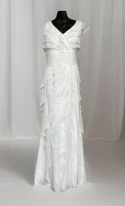 New Adrianna Papell Ruffles Wedding Dress, Size 14 - Picture 1 of 15