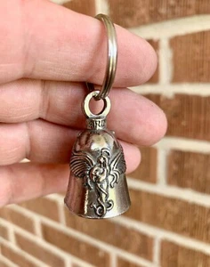 Praying Angel GUARDIAN Bell of Good Luck fortune pet keychain gift holy prayer - Picture 1 of 10