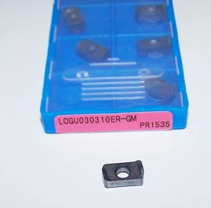 (10) LOGU030310ER-GM PR1535 KYOCERA MILLING INSERTS FOR MFH MINI CUTTER - Picture 1 of 3