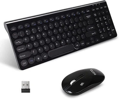 2.4GHz Wireless Keyboard And Mouse Set UK USB Dongle For PC Laptop Full-Size NEW - Image 1 of 4