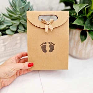 Baby Feet Paper Party Favour Gift Bag. Baby Shower, New Parents, Maternity Leave - Picture 1 of 13