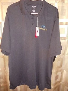 CAROLINA PANTHERS ANTIGUA SUPER BOWL 50 PIQUE XTRA LITE POLO SHIRT - Picture 1 of 5