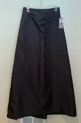 NUEVO CON ETIQUETAS $795 Falda Nordstrom Mujer Lida Baday Noche Negra Hasta el Suelo Talla 8 Foto 1 de 4