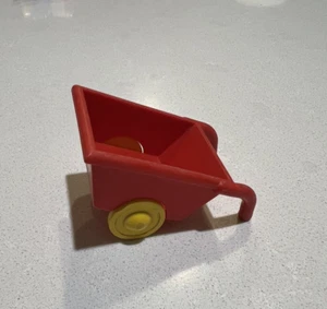 Vintage Red Wheelbarrow with Yellow Wheels - Lego Duplo 2292c01 1990 - Picture 1 of 5