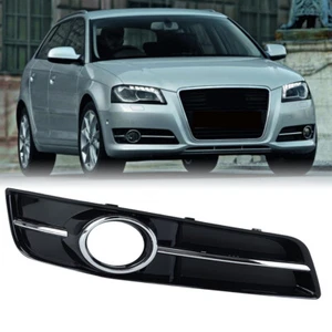 Right Front Lower Bumper Fog Light Frame Grille Cover Black For Audi A3 2010-13 - Picture 1 of 12