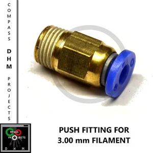 2 Pièces Push Fitting Raccord PTFE Tube pour 3.00 MM Bowden Extruder 3D Print - Photo 1/1