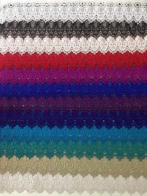 BEAUTIFUL GUIPURE LACE TRIM EDGING Wedding Border 16 Colours (4'' / 10 CM) 1Yard - Image 1 of 3