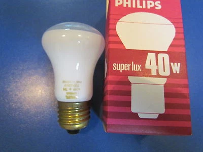 Unsere Letzten 1 PHILIPS Krypton Glühbirne 40W E27 opal 230V NEU & SEHR SELTEN - Bild 1 von 3
