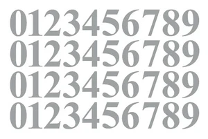 0-9 Numbers Gray Sticker Vinyl Decals CHOOSE SIZE!! 1" To 12" Set Of 40 (V646) - Picture 1 of 1