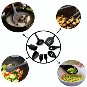 10-teiliges Silikon Küchenutensilien Set Hitzebeständige Kochutensilien Antihaft  - Bild 1 von 9