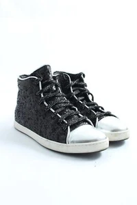 GALLERY Zapatillas altas Mujeres Talla EU 36 negro-color plata look casual - Imagen 1 de 5