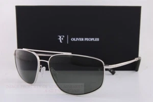 Brand New Oliver Peoples Sunglasses R-14 OV 1361/S 50369A Silver/G-15 Polarized - Picture 1 of 6