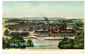 Schenectady NY - BIRDSEYE FÁBRICA ELÉCTRICA GENERAL - Postal GE - Imagen 1 de 2