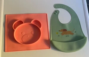 Silikon Teller Lätzchen Baby  - Bild 1 von 3