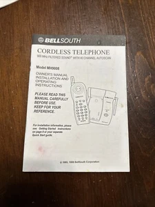 Bellsouth Cordless Telephone Manual - Picture 1 of 1