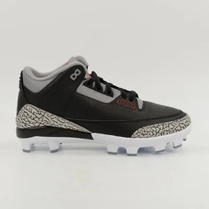 Air Jordan 3 Retro MCS 'Black Cement' FZ8627-001 Football Cleats size 12 - Picture 1 of 8