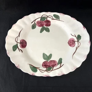 Vintage Blue Ridge AUTUMN APPLE Oval Serving Platter Southern Potteries 11.5" - Picture 1 of 6