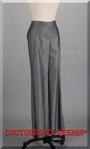 Pantalones St John Knits Ligeros de Lana Sin Dobladillo Azul Marino y Blanco Brillante Talla 2 Nuevos con Etiquetas - Imagen 1 de 3