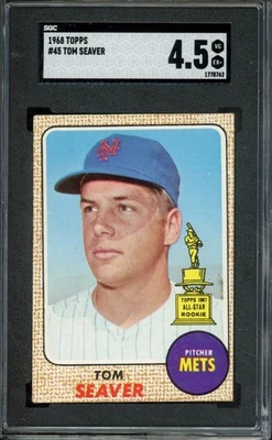 1968 Topps #45 Tom Seaver SGC 4.5 Mets - Image 1 of 2