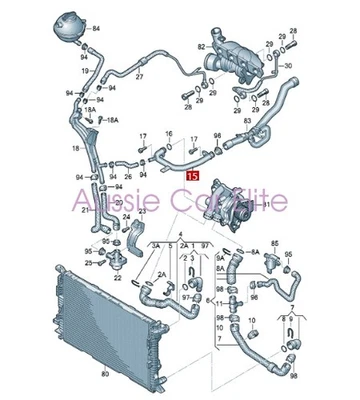 06J121065F OEM Coolant Water Pipe for 2008-2009 Audi A3 8P7 VW Passat 3C5 1.8T - Image 1 of 4