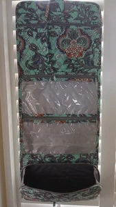 Vera Bradley Cosmetic Bag Travel Organizer Hanging 18 in. Fan Flowers Retired - Picture 1 of 5