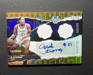 2024-25 Bowman Best Sarah Strong Player-Worn Dual Patch Auto Gold 02/50 RPA RC - Picture 1 of 2
