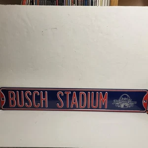 Busch Stadium Baseball Stadium 6 x 36 Stahl Straßenschild geprägt MLB - Bild 1 von 6