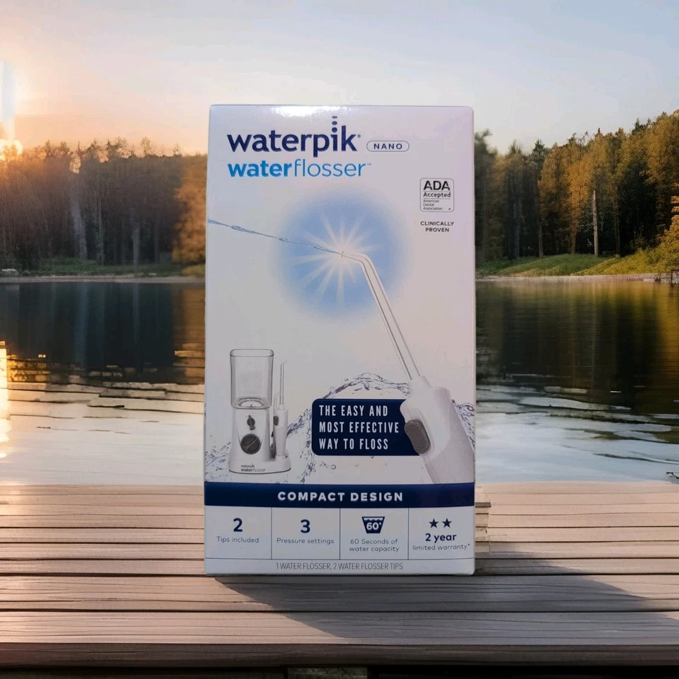 Waterpik Waterflosser Nano Compact Design -1 Water Flosser 2 Water Flosser Tips