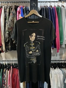 90s Vintage 1992 Michael Jackson Dangerous World Tour T-Shirt Size Large - Picture 1 of 9