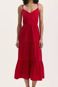 Finery Emmie red Cotton tiered sun dress UK 18 new with tags QVC bx11 - Picture 1 of 6