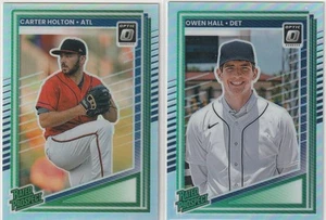 2 2025 PANINI DONRUSS RATED PROSPECT HOLO SILVER PRIZM PARALLELS - O.HALL - Bild 1 von 2