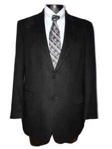 Jos A Bank Blazer Men's 42LG Black 100% Camel Hair Gordon Sport Coat 2 Button - Picture 1 of 12