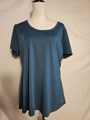 NWT Marika Women’s XXL Teal Blue Sport Athletic Top Low Cut Back - Image 1 of 3