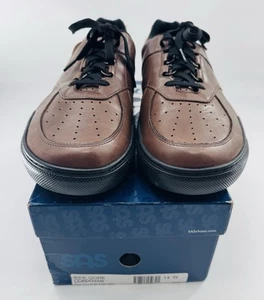 SAS Shoes High Street Men's Lace Up Sneakers NEW Size 14 Wide Brown Tennis Shoes - Picture 1 of 10