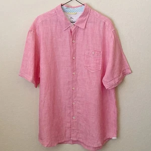 Tommy Bahama Relax Leinen Kurzarm Herren Hemd Large - Bild 1 von 4