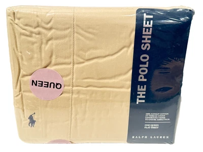 SÁBANA POLO RALPH LAUREN - SÁBANA PLANA QUEEN - Resort Sand Beige Caqui Tostado 275 Foto 1 de 3