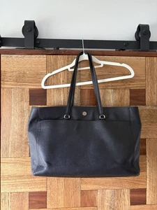 Tory Burch | Large Robinson Tote Leather Black - Picture 1 of 9