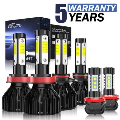 For Buick Encore 2013-2020 Combo LED Headlights Fog Light Bulb 800000LM - Image 1 of 4