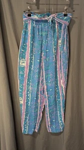 VTG 80s Ocean Pacific OP Abstract Bold Colorful Cropped Pants Size M - Picture 1 of 7