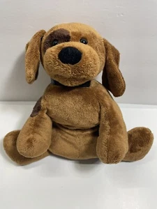 Gund 13 Zoll Hund Plüsch zweifarbig braun Welpe Hund mit Halsband #46079 schwer zu finden - Bild 1 von 5