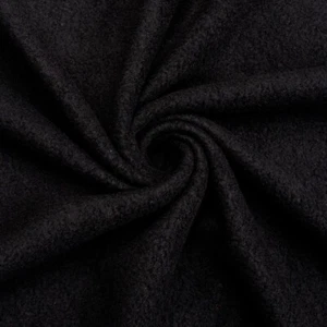 Black Solid Anti Pill Fleece Fabric - 60" Wide - Sold by The Yard & Bolt - Picture 1 of 7