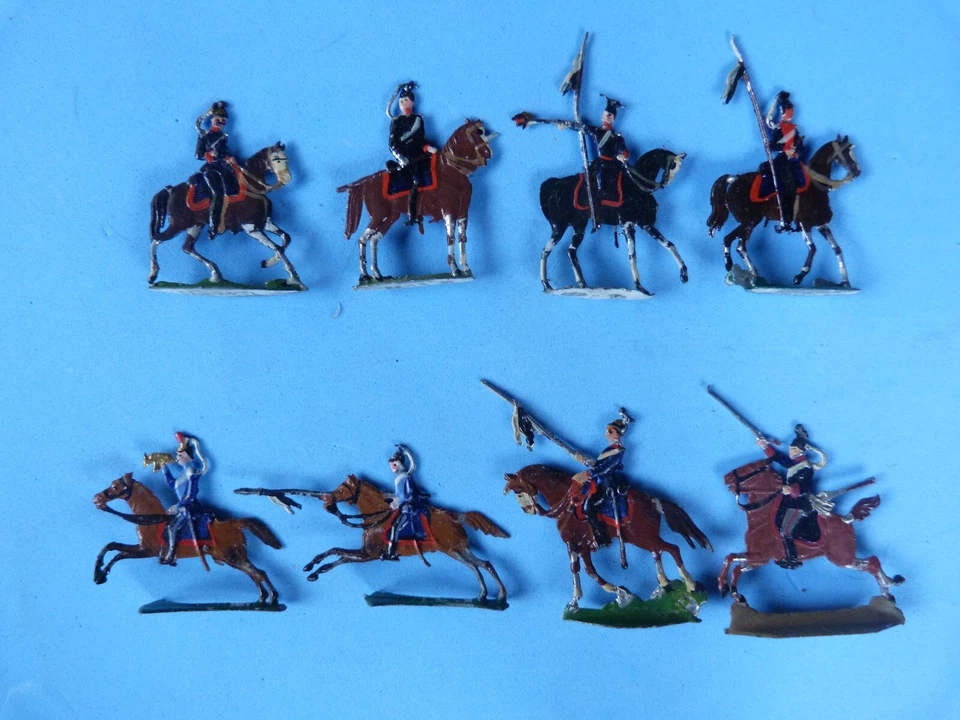 Plats d'étain - Zinnfiguren : Guerre de 1870 - 8 uhlans prussiens - Photo 1/1