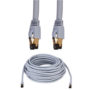 Lote de Cable Ethernet Cat8 RJ45 Blindado Alta Velocidad 40Gbps Internet Gris Cobre - Imagen 1 de 10