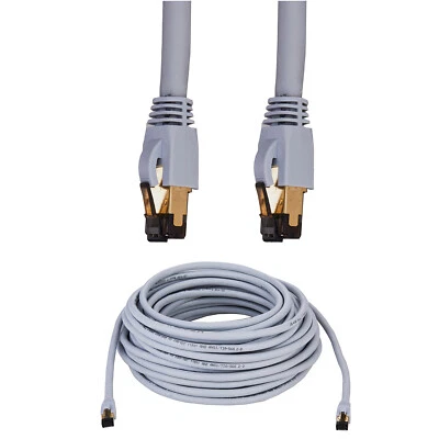 Cat8 Ethernet Cable RJ45 Shielded High Speed 40Gbps Internet Grey Copper Lot - Image 1 of 4