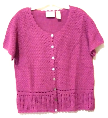 Top Suéter Manga Corta Rosa Primera Edición (Liz Claiborne) Grande L Foto 1 de 4