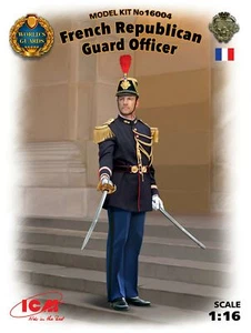 French Republicano Guardia Officer (100% New Moldes) 1:16 Figura Plástico Model - Imagen 1 de 2