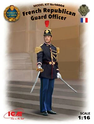 French Republican Guard Officer (100% New Molds) 1:16 Figure Plastic Model Kit - Immagine 1 di 2