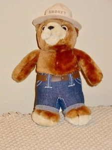 8.5" SMOKEY The BEAR Plush Doll Ibtt Bon Ton Toys Wild Fire Fighter Vintage Toy - Picture 1 of 2