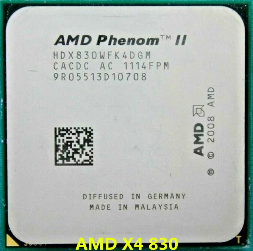AMD Phenom II X4 830 CPU Quad-Core 2.8 GHz 6M 95W Socket AM3 Processors - Image 1 of 1
